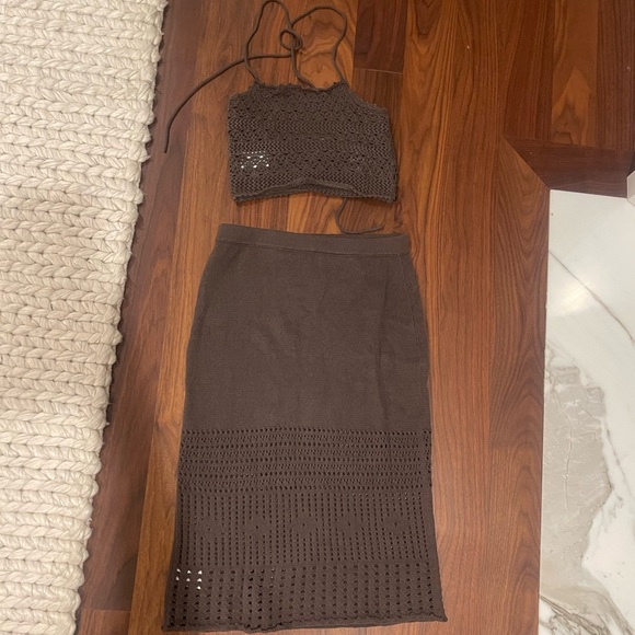 Reformation Brown Crochet Set - Picture 4 of 9